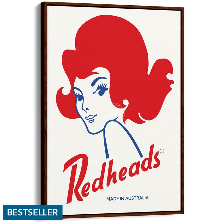 REDHEADS MATCHES 1971 | AUSTRALIA A3 | 297 x 420mm | 11.7 x 16.5 inches / Canvas Floating Frame: Chocolate Oak Timber