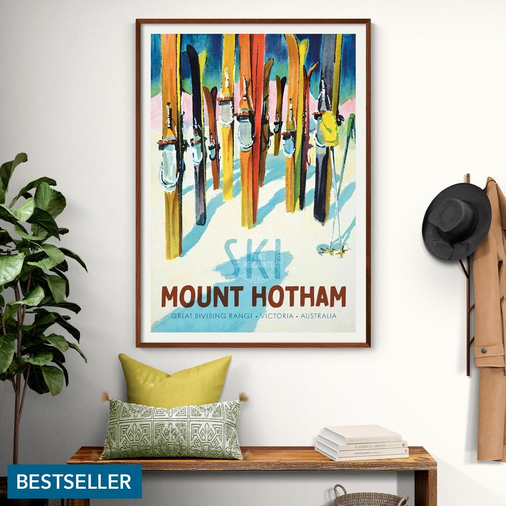 Ski Mount Hotham | Australia A3 297 X 420Mm 11.7 16.5 Inches / Unframed Print Art