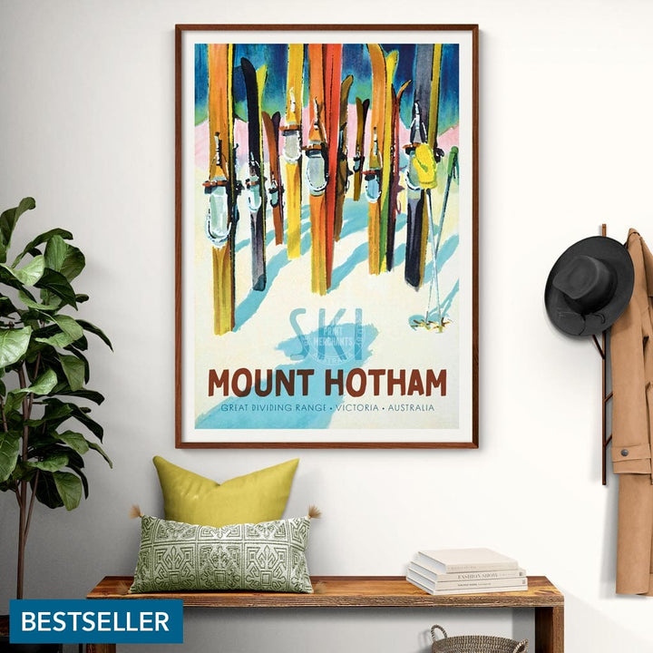 Ski Mount Hotham | Australia A3 297 X 420Mm 11.7 16.5 Inches / Unframed Print Art