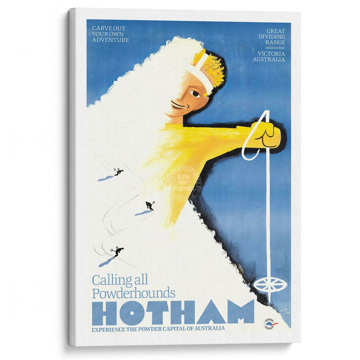 SKI MOUNT HOTHAM POWDER | AUSTRALIA A3 | 297 x 420mm | 11.7 x 16.5 inches / Stretched Canvas Print Art