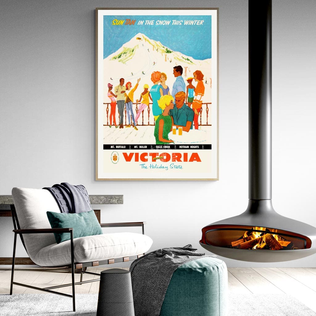Ski Victoria | Australia A3 297 X 420Mm 11.7 16.5 Inches / Unframed Print Art