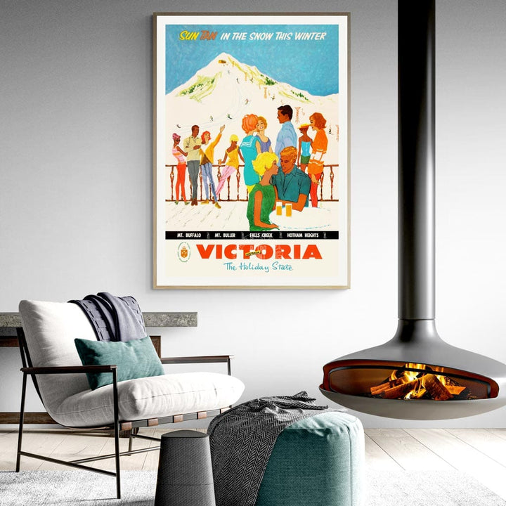 Ski Victoria | Australia A3 297 X 420Mm 11.7 16.5 Inches / Unframed Print Art