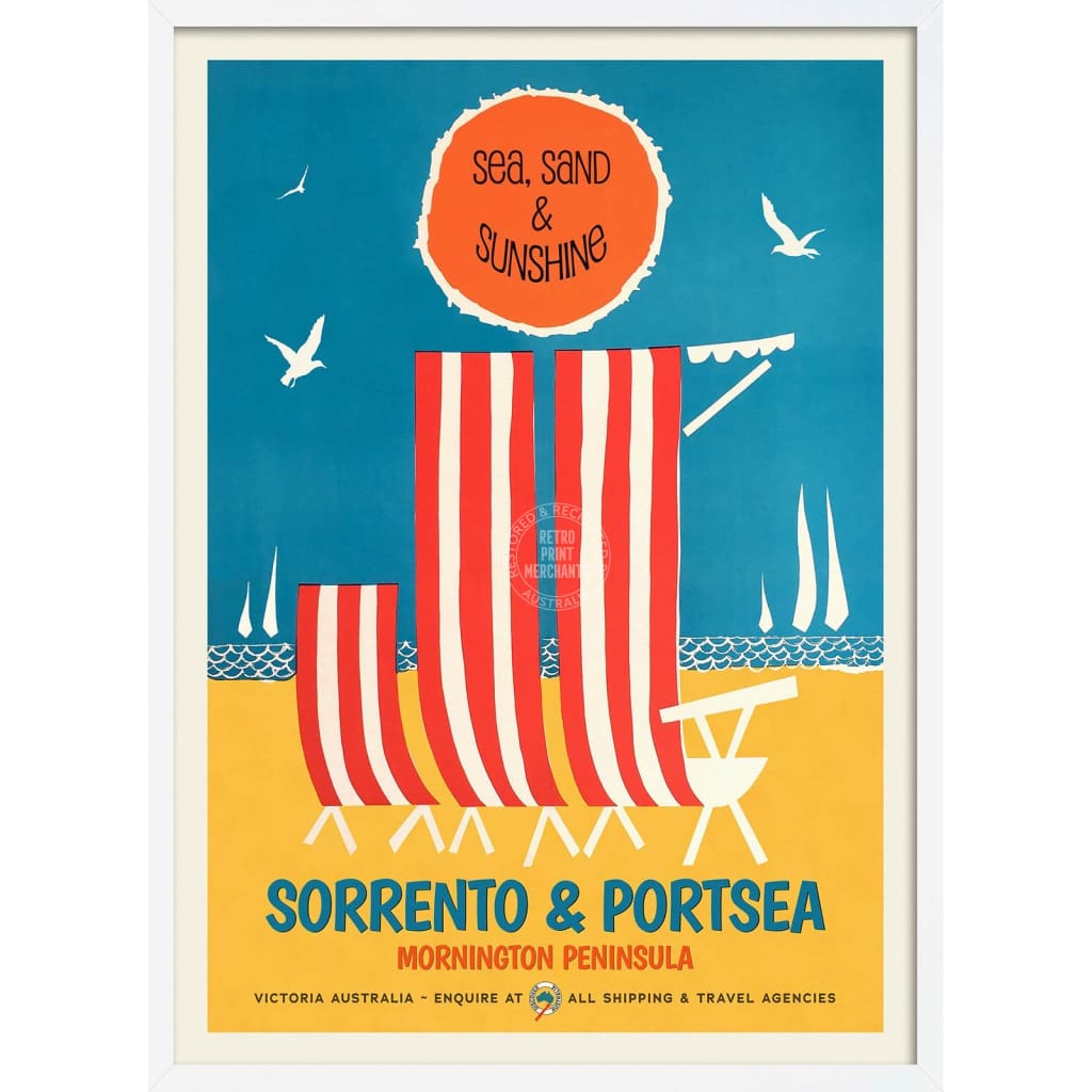 Sorrento & Portsea | Australia 422Mm X 295Mm 16.6 11.6 A3 / White Print Art