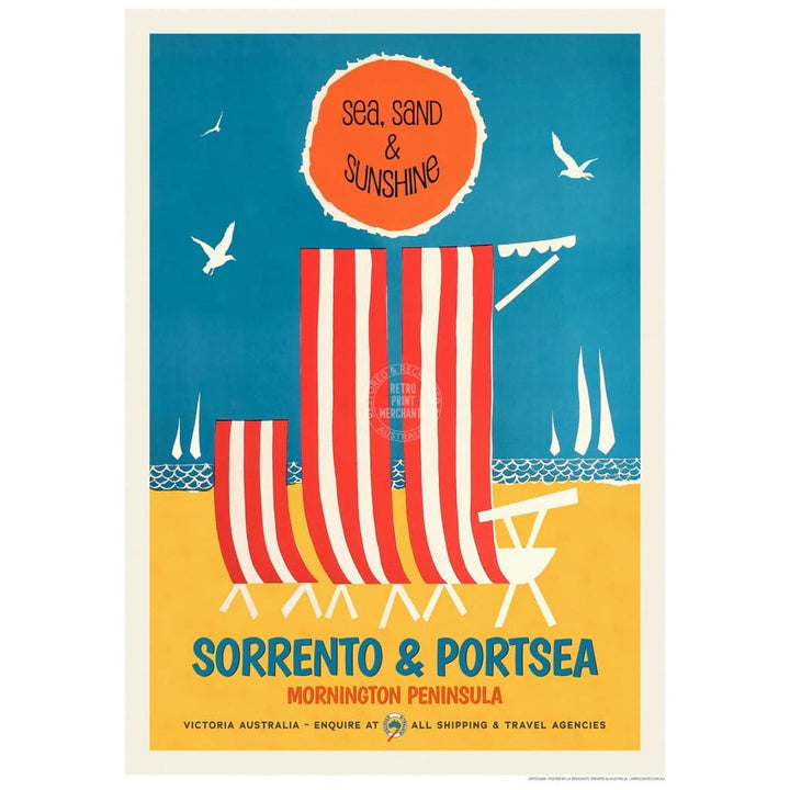 Sorrento & Portsea | Australia 422Mm X 295Mm 16.6 11.6 A3 / Unframed Print Art