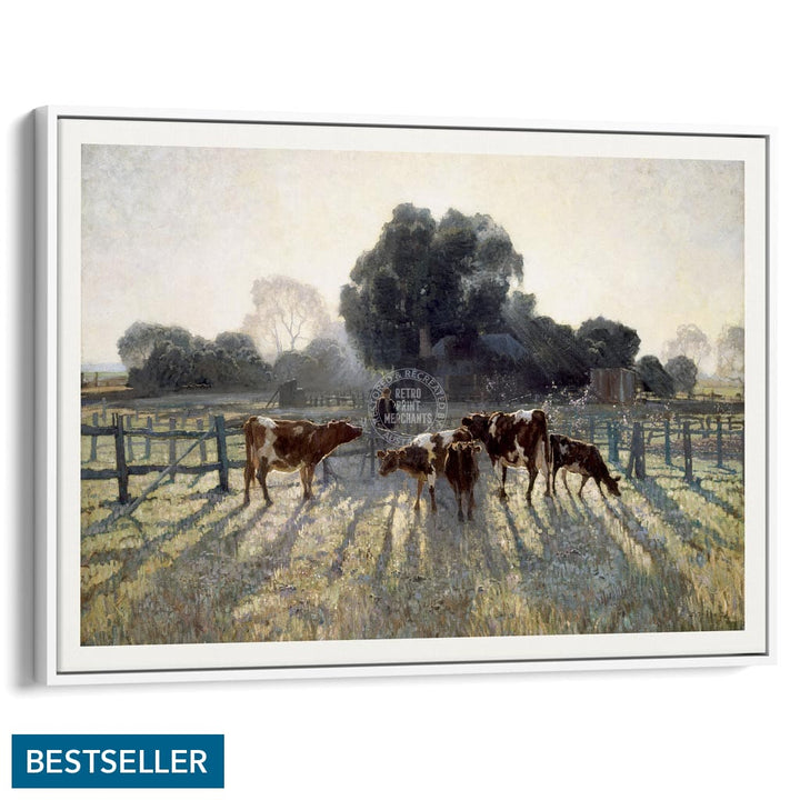 SPRING FROST | AUSTRALIA A3 | 297 x 420mm | 11.7 x 16.5 inches / Canvas Floating Frame: White Timber Print Art