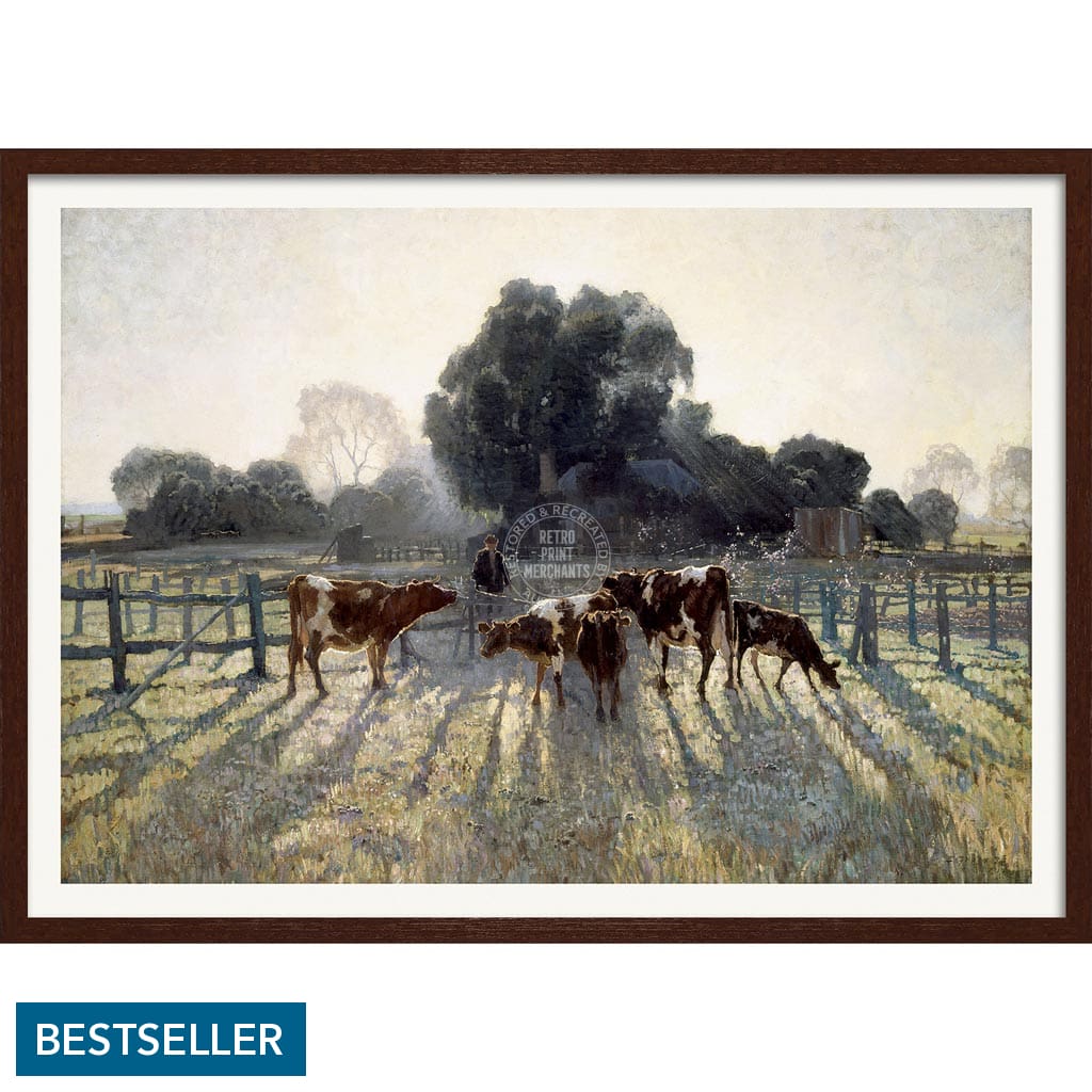 SPRING FROST | AUSTRALIA A3 | 297 x 420mm | 11.7 x 16.5 inches / Framed Print: Chocolate Oak Timber Print Art