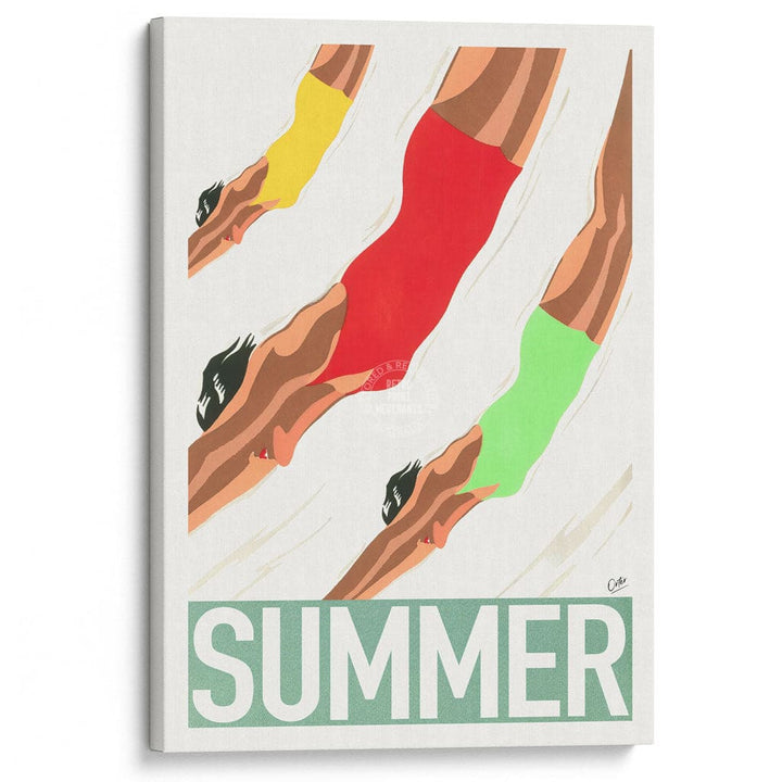 Summer | Worldwide A4 210 X 297Mm 8.3 11.7 Inches / Stretched Canvas Print Art