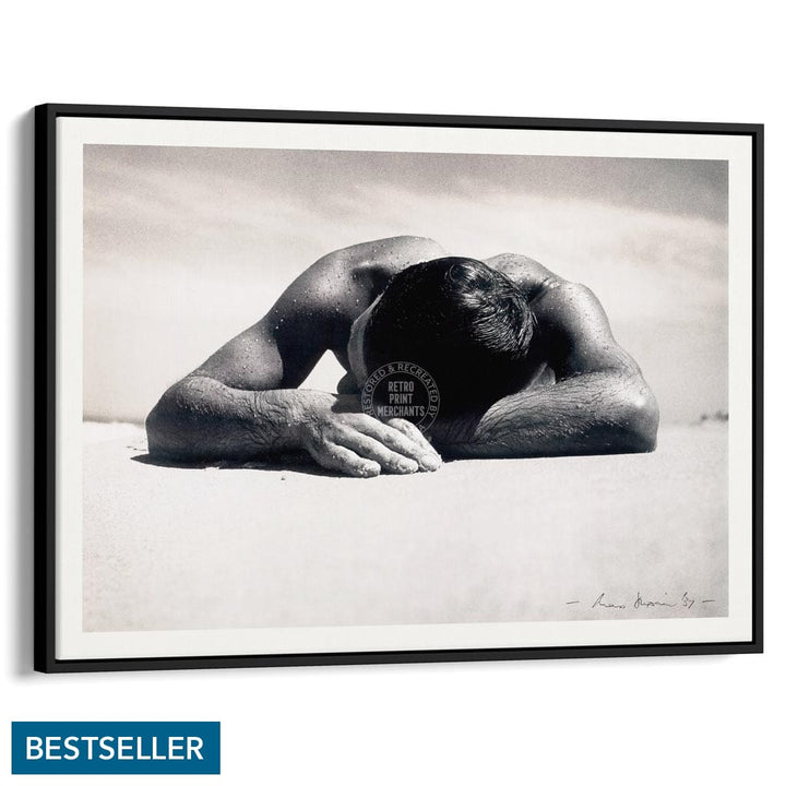 Sunbaker 1937 | Australia A3 297 X 420Mm 11.7 16.5 Inches / Canvas Floating Frame - Black Timber