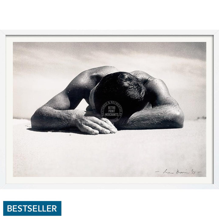 Sunbaker 1937 | Australia A3 297 X 420Mm 11.7 16.5 Inches / Framed Print - White Timber Art