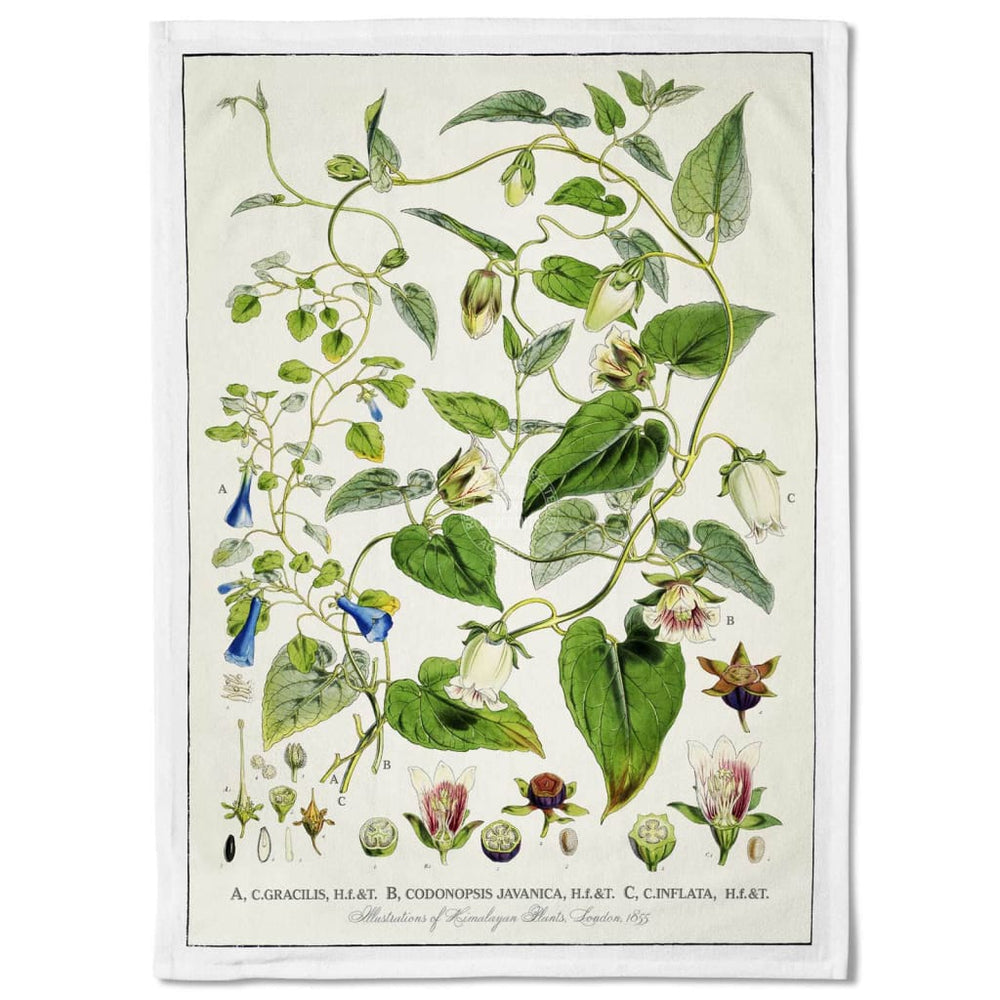 Linen Tea Towel | Bellflowers Linen Tea Towel