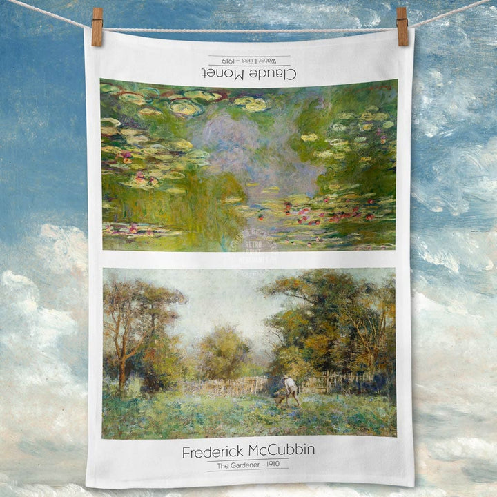 Linen Tea Towel | Claude Monet + Frederick Mccubbin Linen Tea Towel