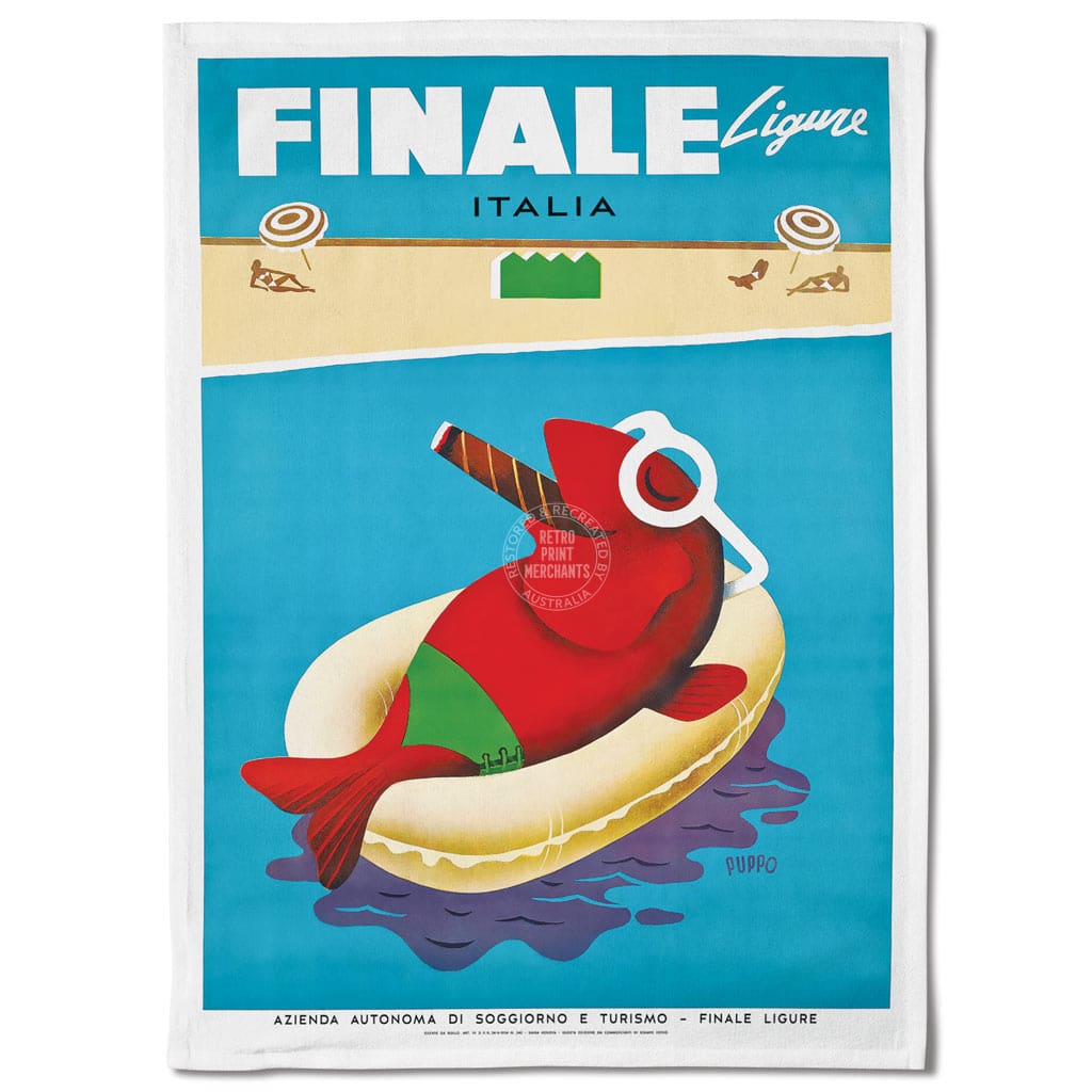 Linen Tea Towel | Finale Ligure Linen Tea Towel