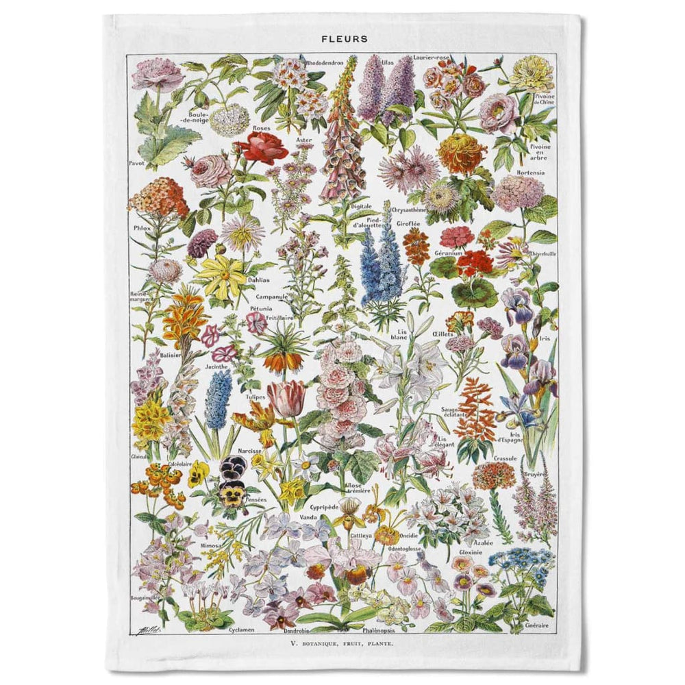 Linen Tea Towel | Fleurs Linen Tea Towel