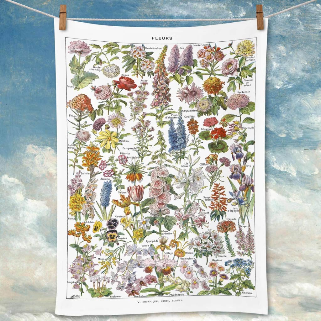 Linen Tea Towel | Fleurs Linen Tea Towel