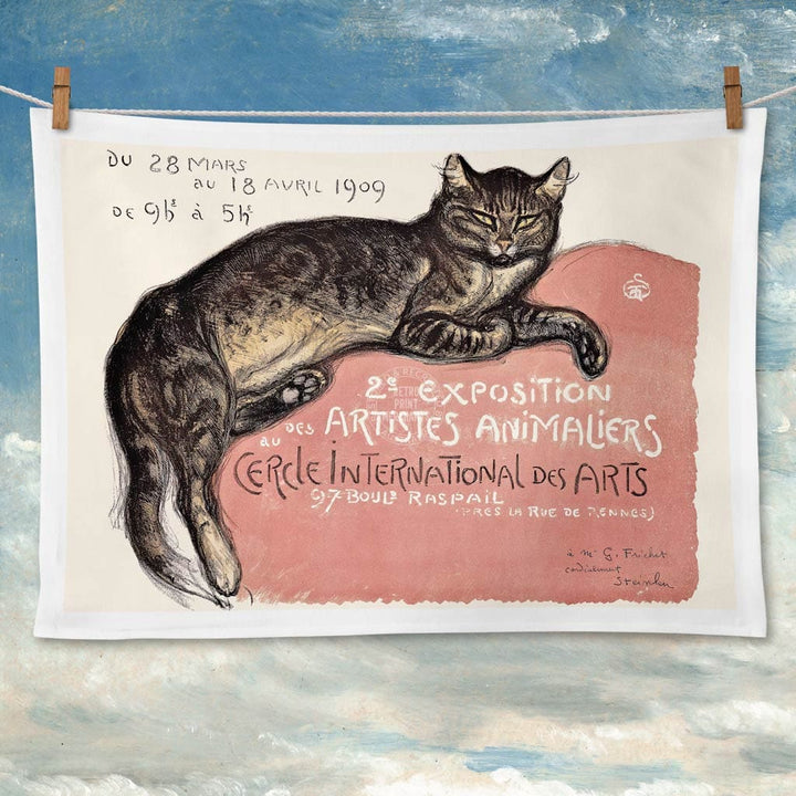 Linen Tea Towel | French Cat Linen Tea Towel