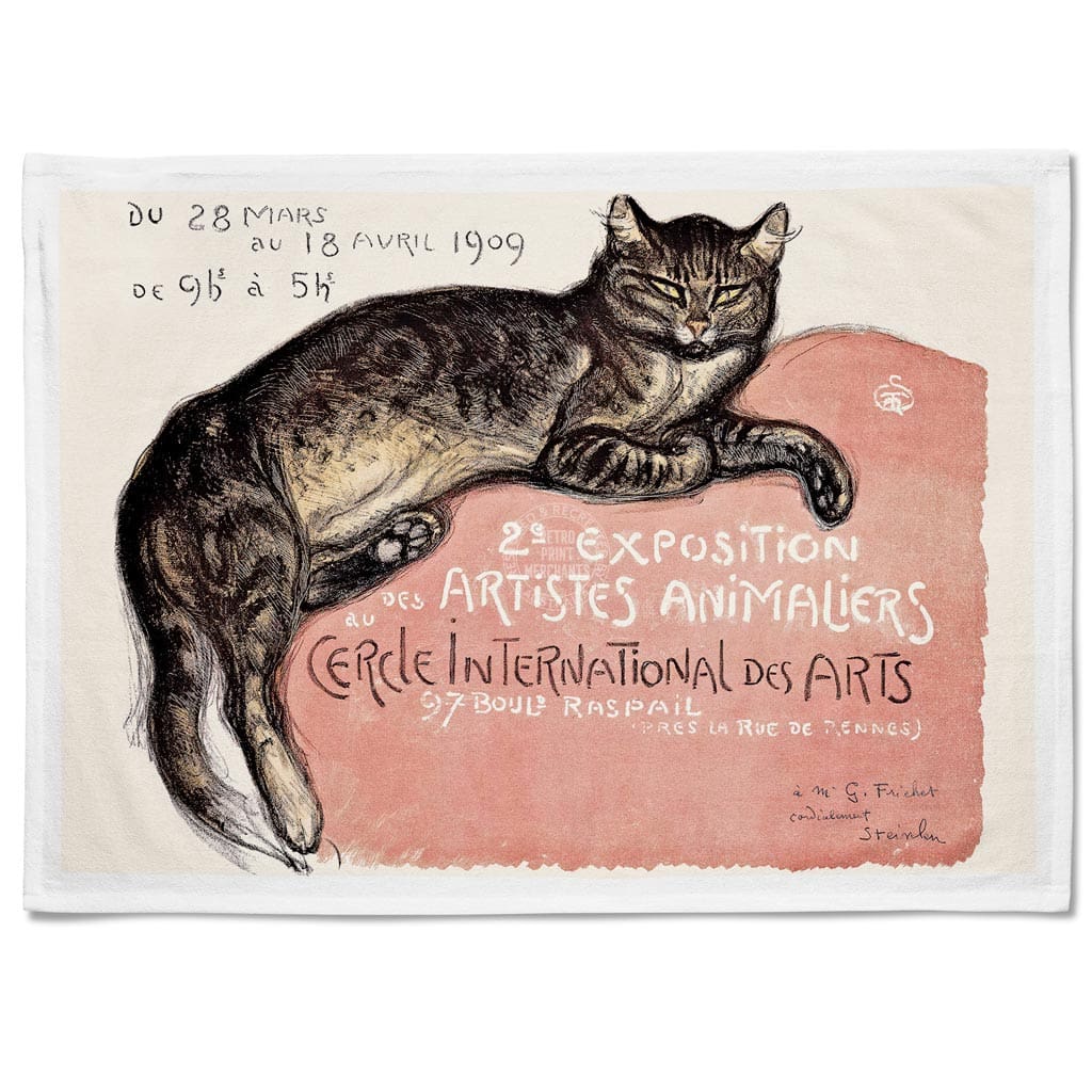 Linen Tea Towel | French Cat Linen Tea Towel