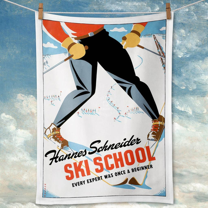 Linen Tea Towel | Ski School Linen Tea Towel
