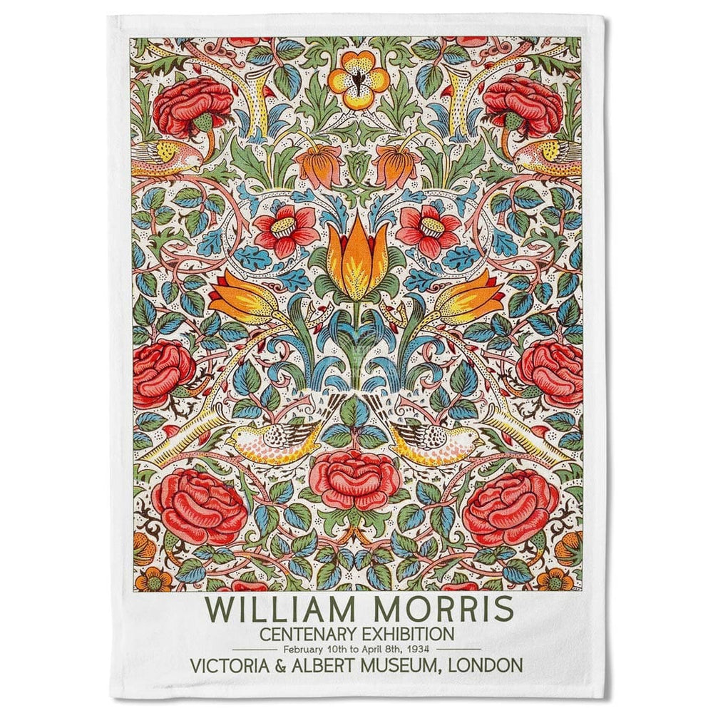 Linen Tea Towel | William Morris Roses Linen Tea Towel