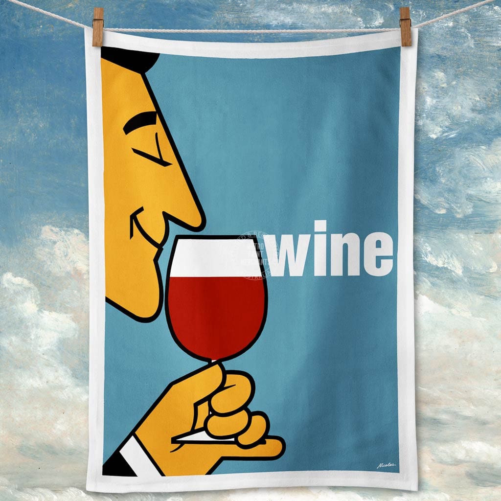 Linen Tea Towel | Wine Linen Tea Towel