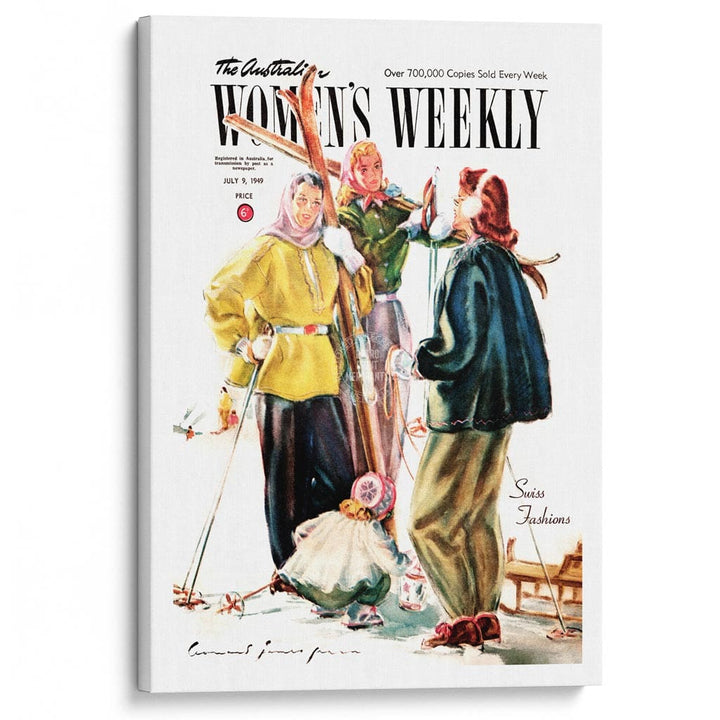 The Australian Women’s Weekly 1949 Snow Ski | Australia A3 297 X 420Mm 11.7 16.5 Inches /