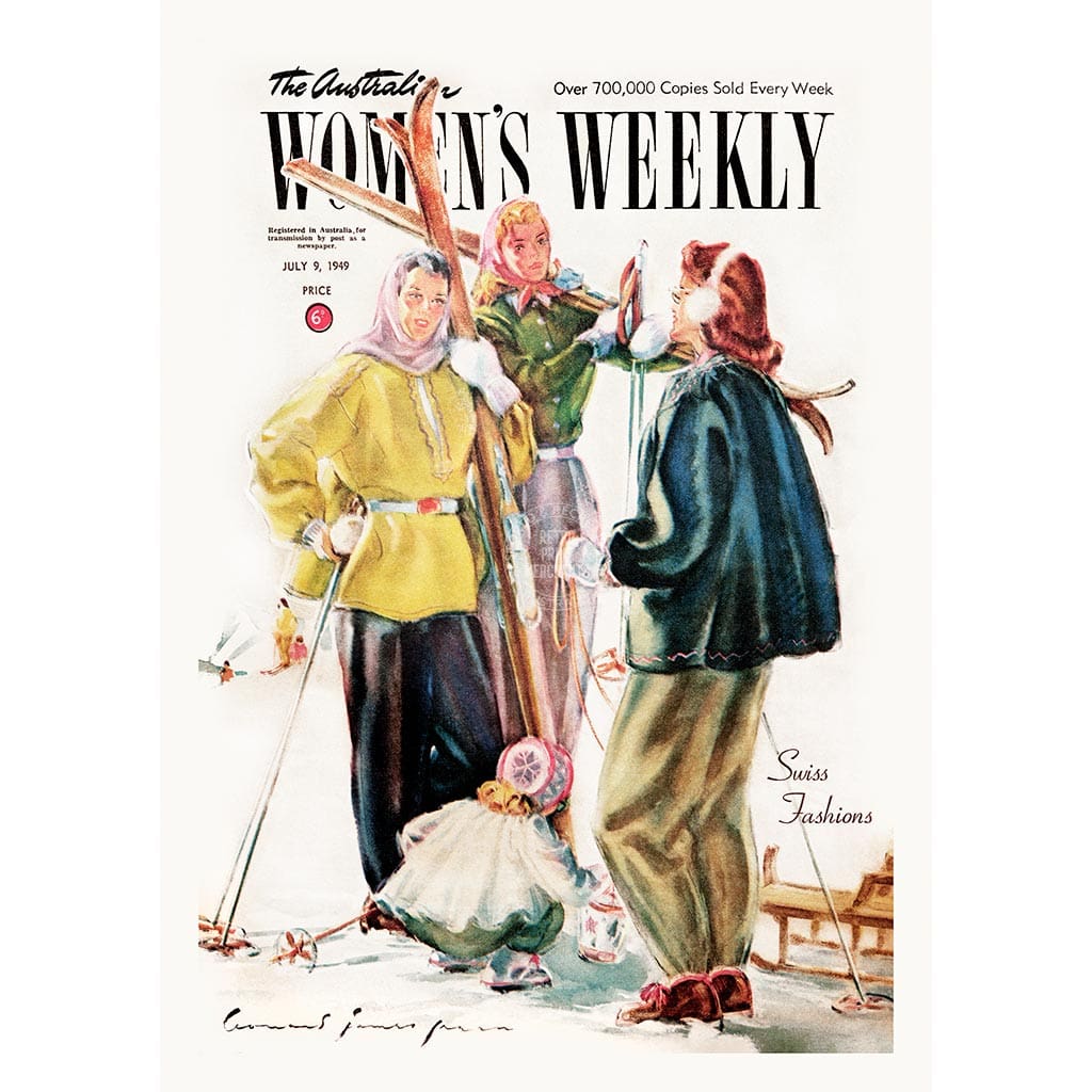 The Australian Women’s Weekly 1949 Snow Ski | Australia Print Art