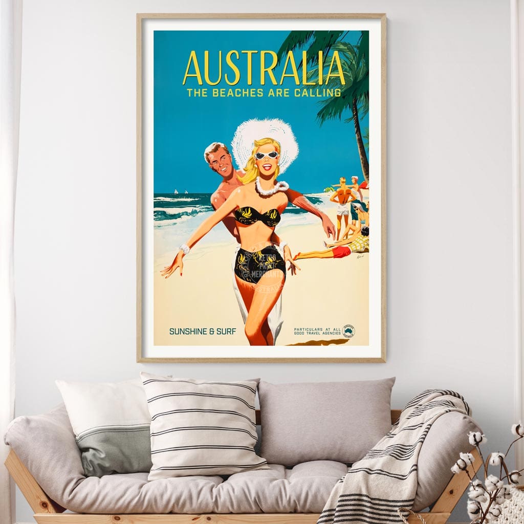The Beaches Are Calling | Australia Print Art