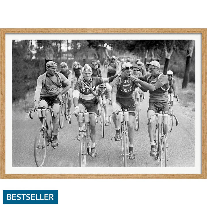 Tour De France 1927 | A3 297 X 420Mm 11.7 16.5 Inches / Framed Print - Natural Oak Timber Art