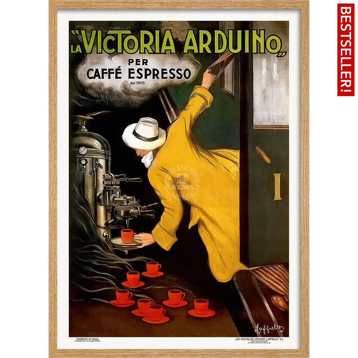 Victoria Arduino Espresso Coffee | Italy A3 297 X 420Mm 11.7 16.5 Inches / Framed Print - Natural