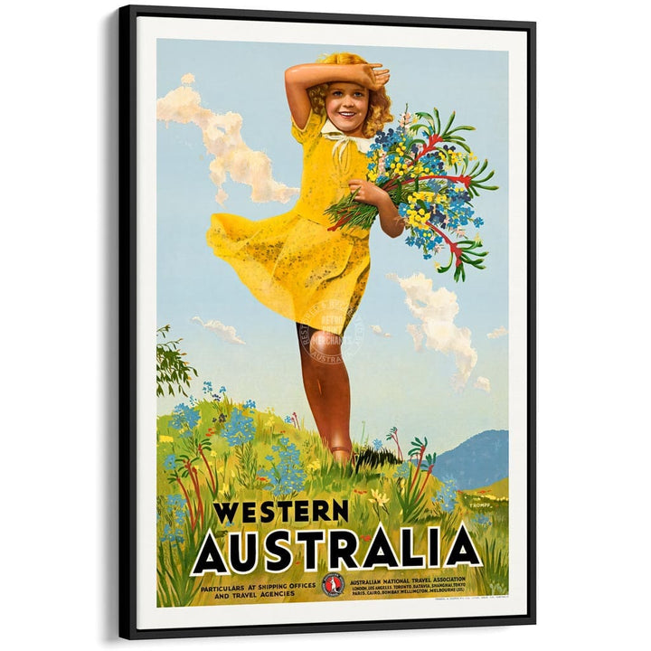 Western Australia Wildflowers | A3 297 X 420Mm 11.7 16.5 Inches / Canvas Floating Frame: Black