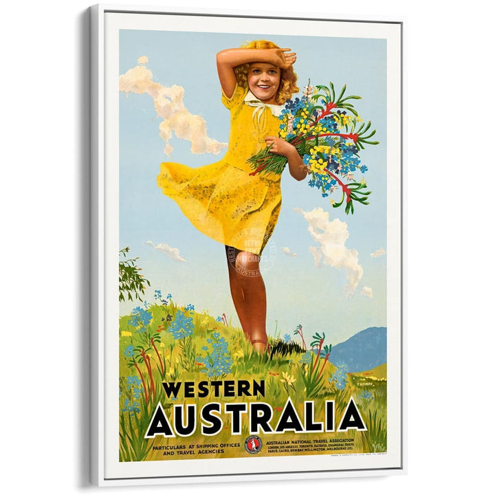 Western Australia Wildflowers | A3 297 X 420Mm 11.7 16.5 Inches / Canvas Floating Frame: White