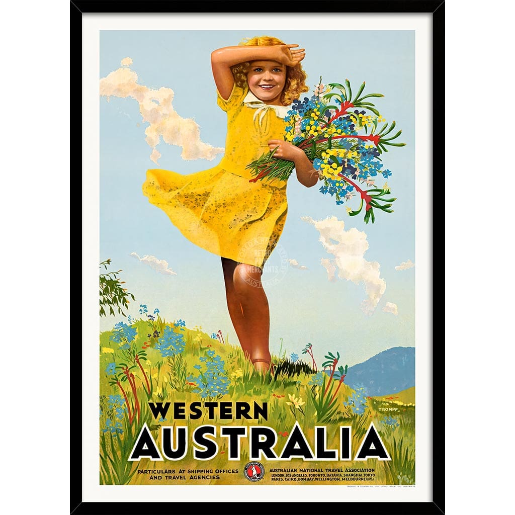Western Australia Wildflowers | A3 297 X 420Mm 11.7 16.5 Inches / Framed Print: Black Timber Print