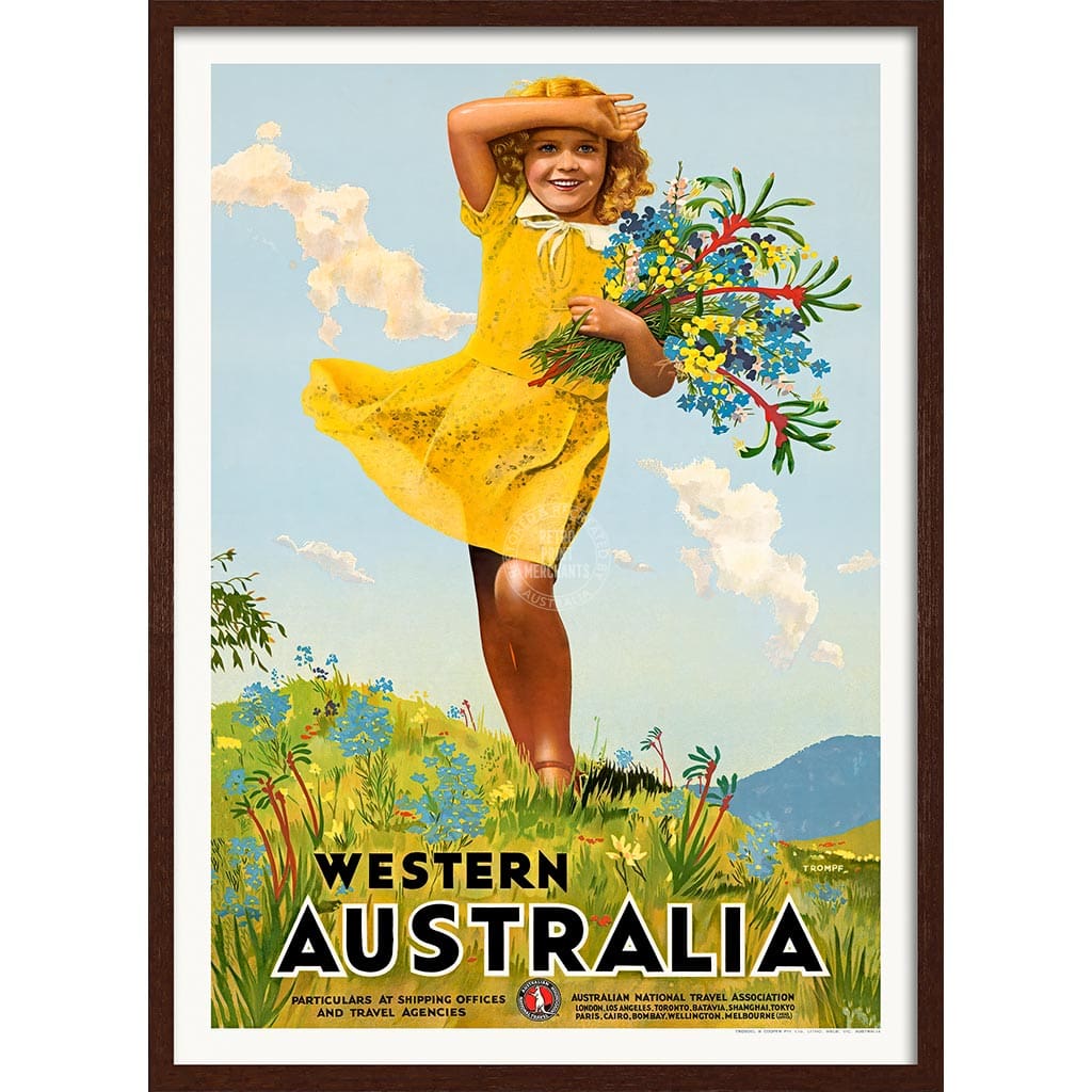 Western Australia Wildflowers | A3 297 X 420Mm 11.7 16.5 Inches / Framed Print: Chocolate Oak