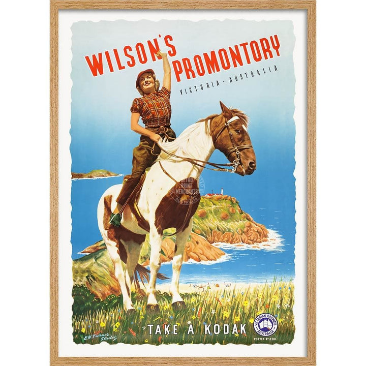 Wilsons Promontory | Australia A3 297 X 420Mm 11.7 16.5 Inches / Framed Print - Natural Oak Timber