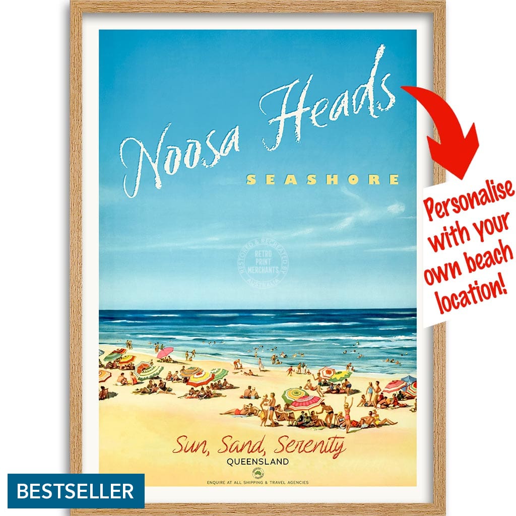 Your Own Beach Location | Personalise It Or Keep Noosa Heads A3 297 X 420Mm 11.7 16.5 Inches /