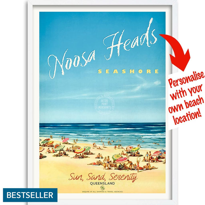 Your Own Beach Location | Personalise It Or Keep Noosa Heads A3 297 X 420Mm 11.7 16.5 Inches /