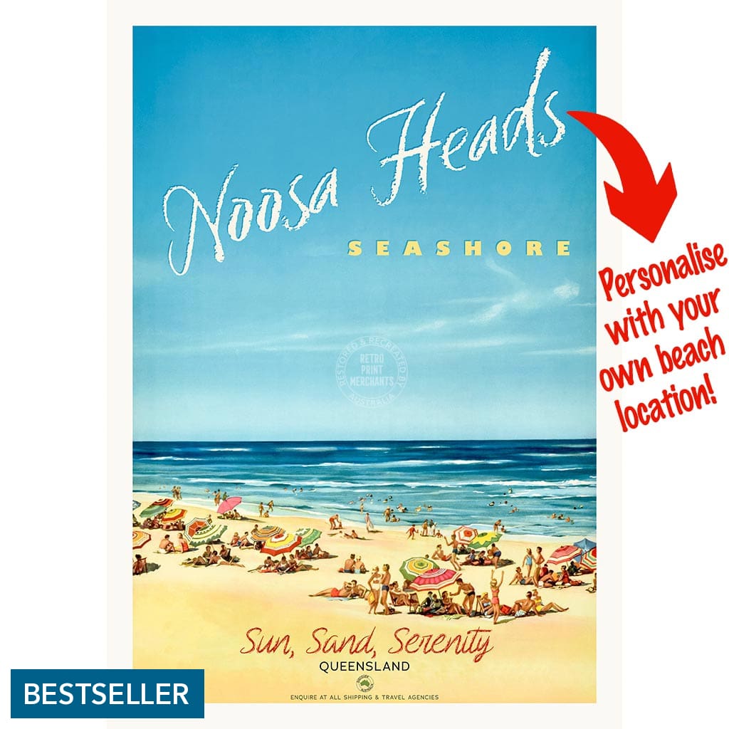 Your Own Beach Location | Personalise It Or Keep Noosa Heads A3 297 X 420Mm 11.7 16.5 Inches /