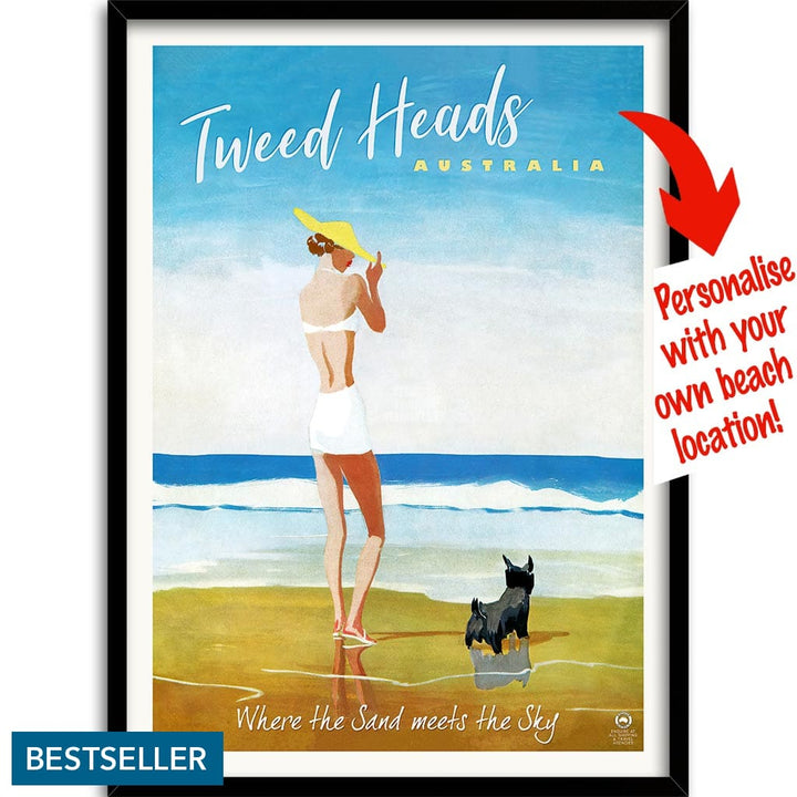 Your Own Beach Location | Personalise It Or Keep Tweed Heads A3 297 X 420Mm 11.7 16.5 Inches /