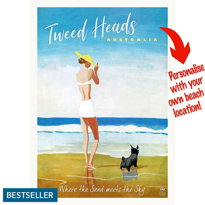 Your Own Beach Location | Personalise It Or Keep Tweed Heads A3 297 X 420Mm 11.7 16.5 Inches /