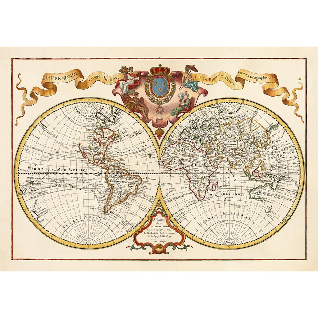 MAP OF THE WORLD 1720 | FRANCE