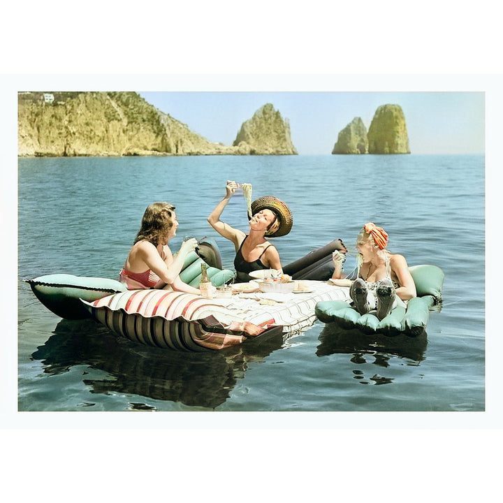 Pasta Off Capri In Colour | Italian Vintage Wall Art Print