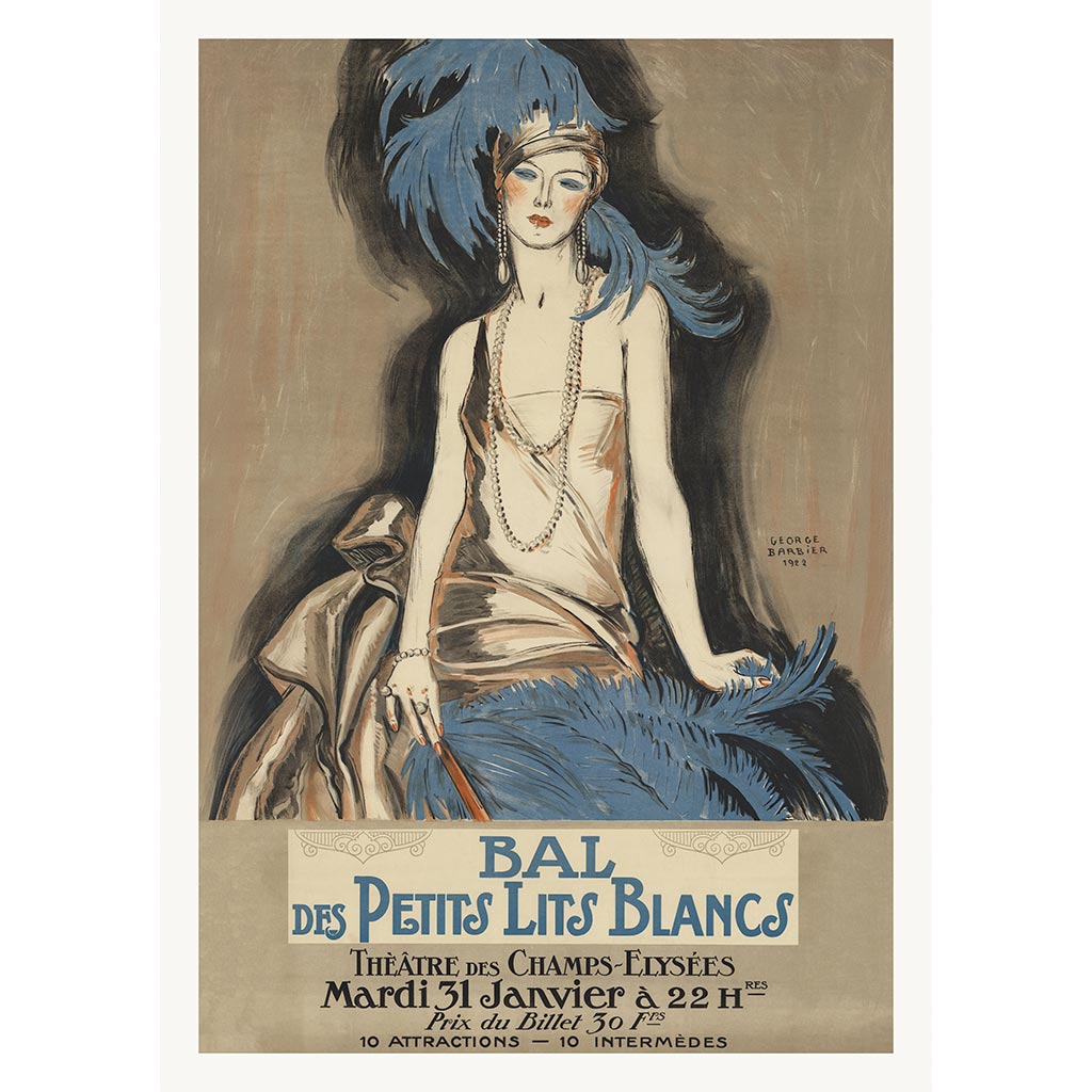 Champs-Élysées Ball Poster | French 1922 Art Deco Wall Art Print