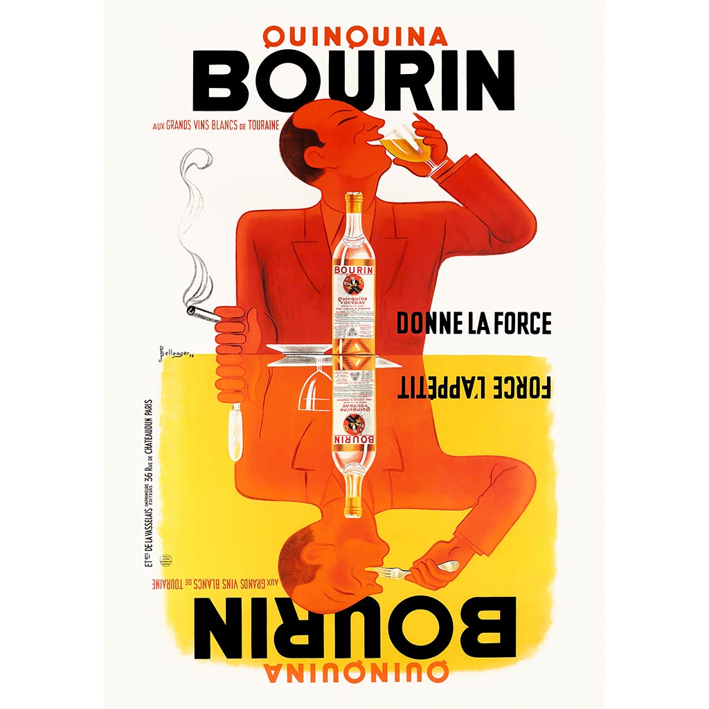 Bourin Quinquina | France A3 297 X 420Mm 11.7 16.5 Inches / Unframed Print Art