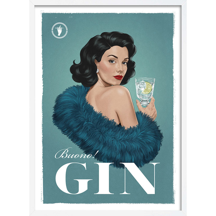 Gin | Italian Retro Wall Art Print