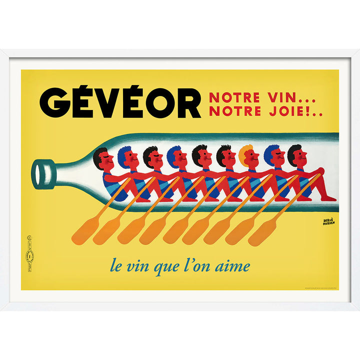 Gévéor Wine Rowers 1950 | French Vintage Advertising Wall Art Print