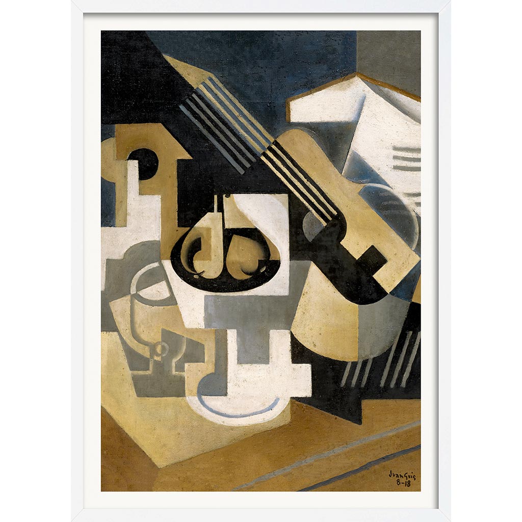 Juan Gris Guitar and Fruit Bowl | Cubism Painting Art Print