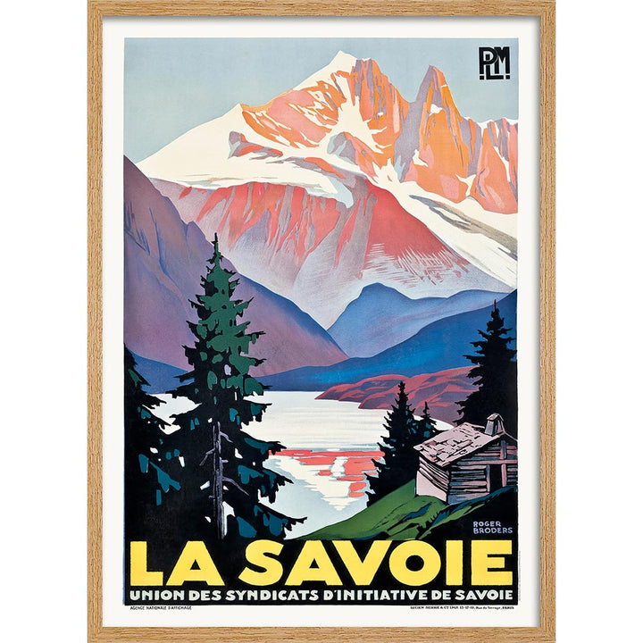 La Savoie 1930 | France A3 297 X 420Mm 11.7 16.5 Inches / Framed Print: Natural Oak Timber Print Art