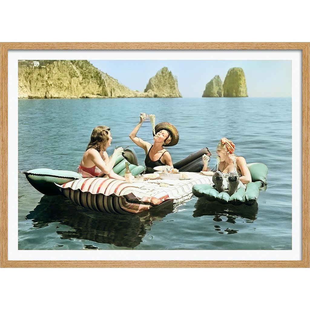 Pasta Off Capri In Colour | Italian Vintage Wall Art Print