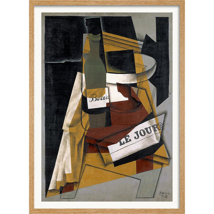 Juan Gris Bottle and Fruit Dish | Cubism Painting Art Print