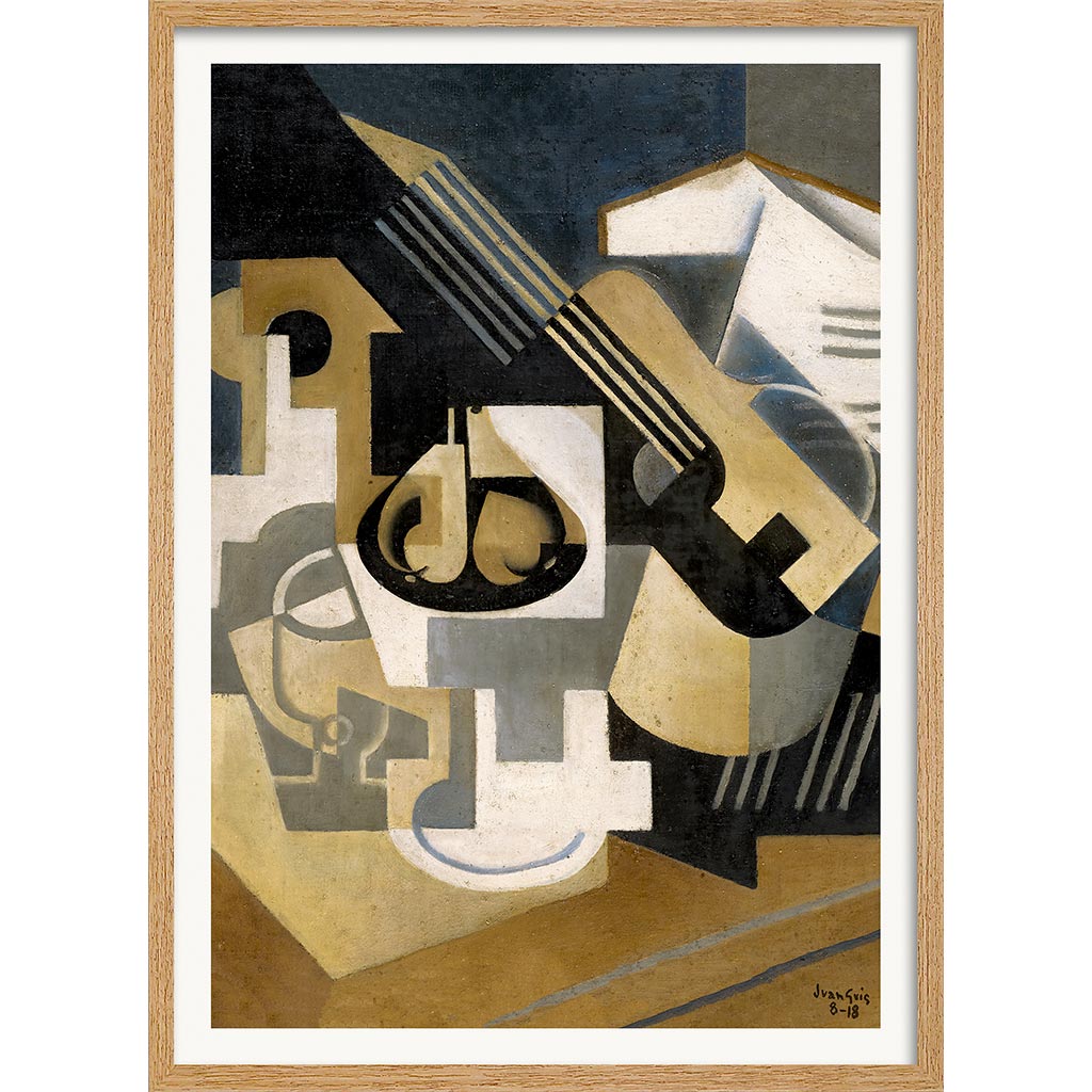Juan Gris Guitar and Fruit Bowl | Cubism Painting Art Print