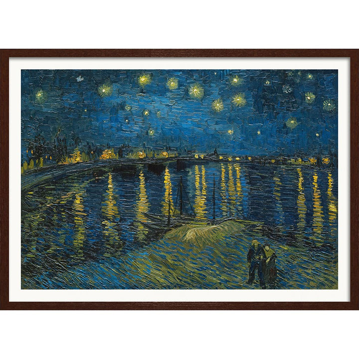 Van Gogh Starry Night Over The Rhone | Post-Impressionist Painting Art Print